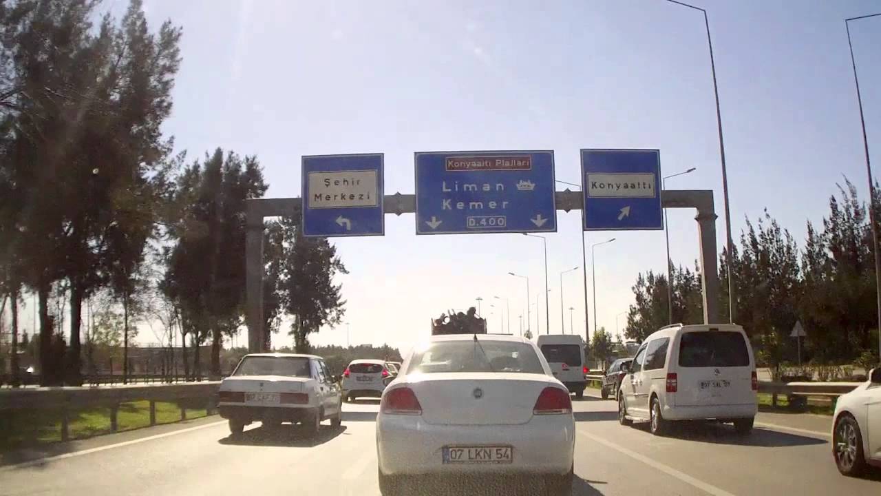 Güllük 100.Yıl Kavşağı Çallı Özdilek AVM Otogar Migros Kavşağı Konyaaltı Sahil Liman Antalya