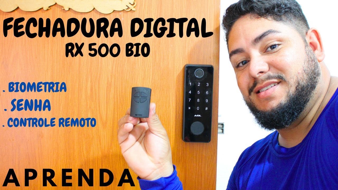 Como instalar FECHADURA DIGITAL com BIOMETRIA / CONTROLE /SENHA  RX 500 BIO AGL