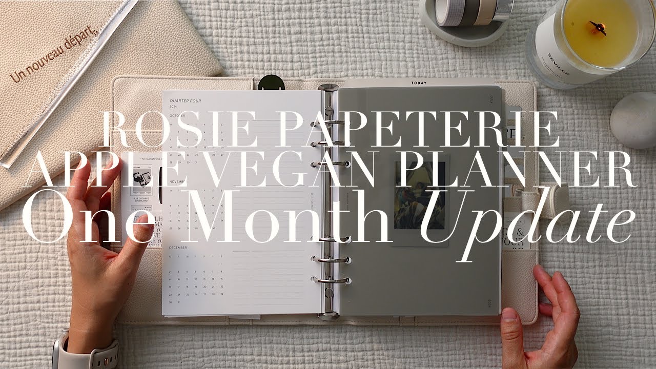 July End-of-Month Flip Through A5 6-Ring Planner Flip Through | Rosie Papeterie Apple Vegan Planner