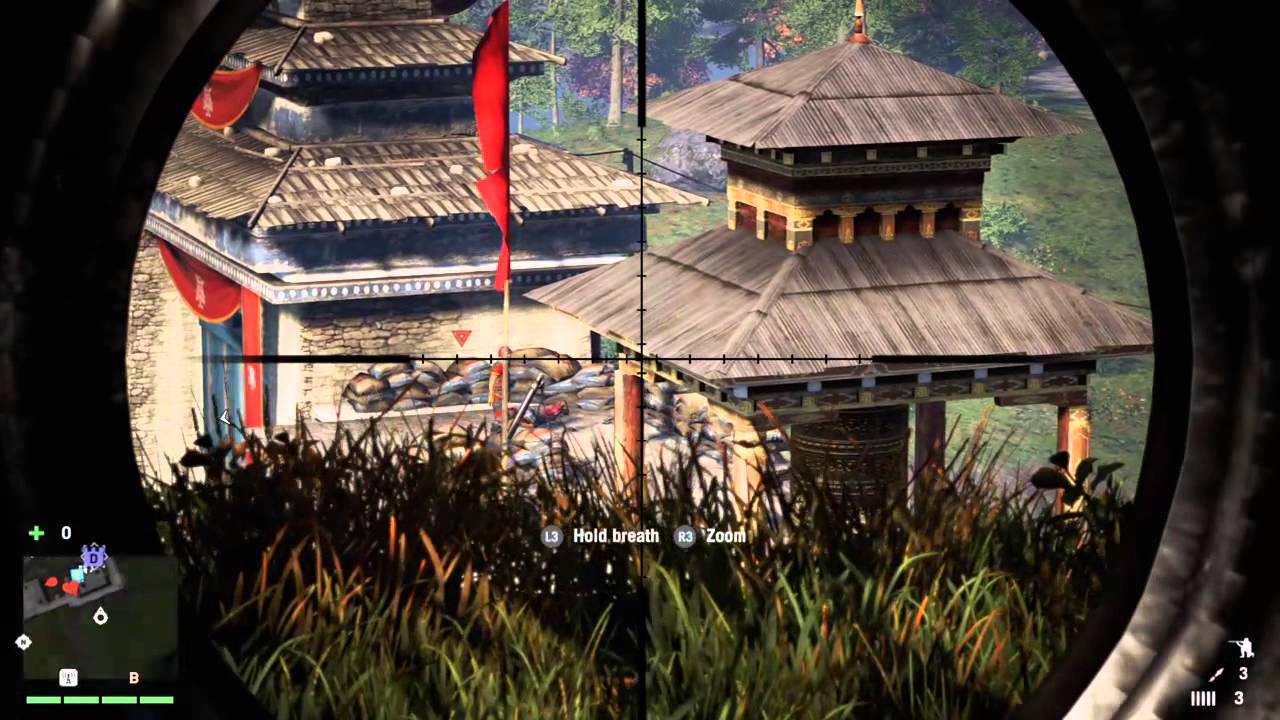 Far Cry 4 - Varshakot Fortress - Undetected Sniper/100% Headshots (Hard)