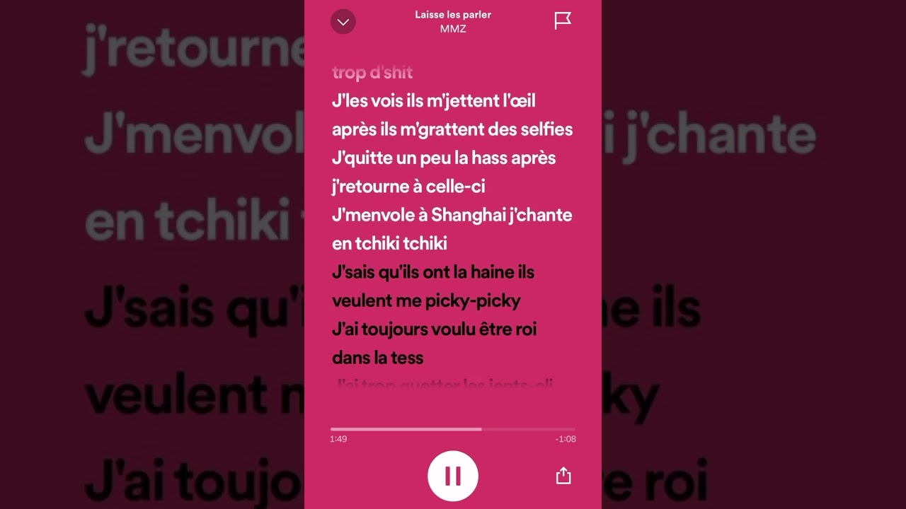 MMZ - Laisse Les Parler ( Speed Up + Parole )