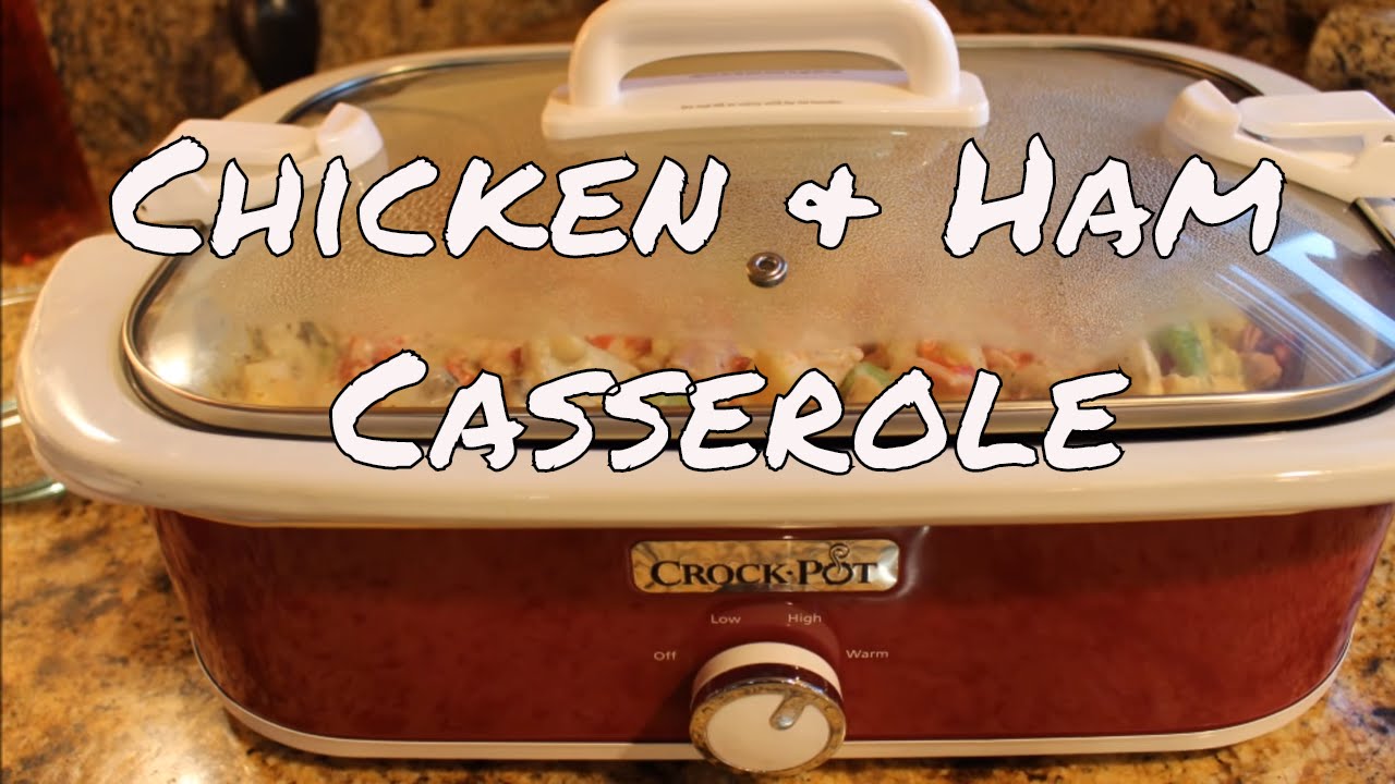 ~Creamy Chicken & Ham Crock Pot Casserole With Linda's Pantry~