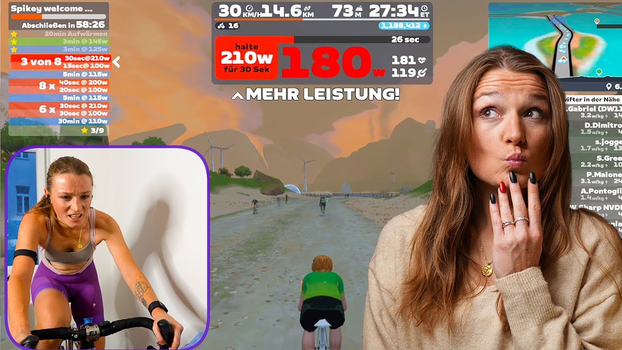 Wie HART wird mein erstes Training auf ZWIFT? Intervall Indoor Fahrrad Training | Wiener Verkehr