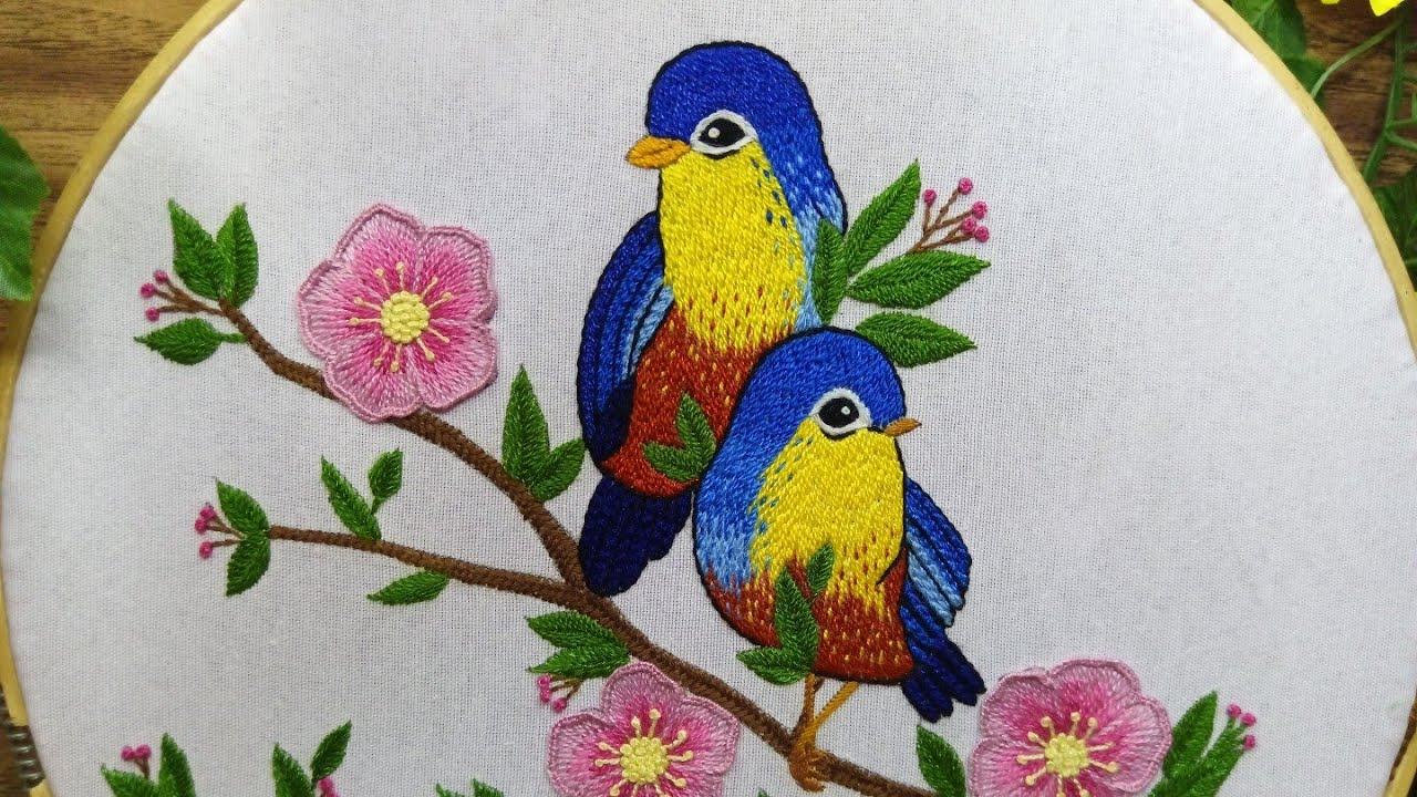 Bordado fácil para aves 🐦/Bordados paso a paso