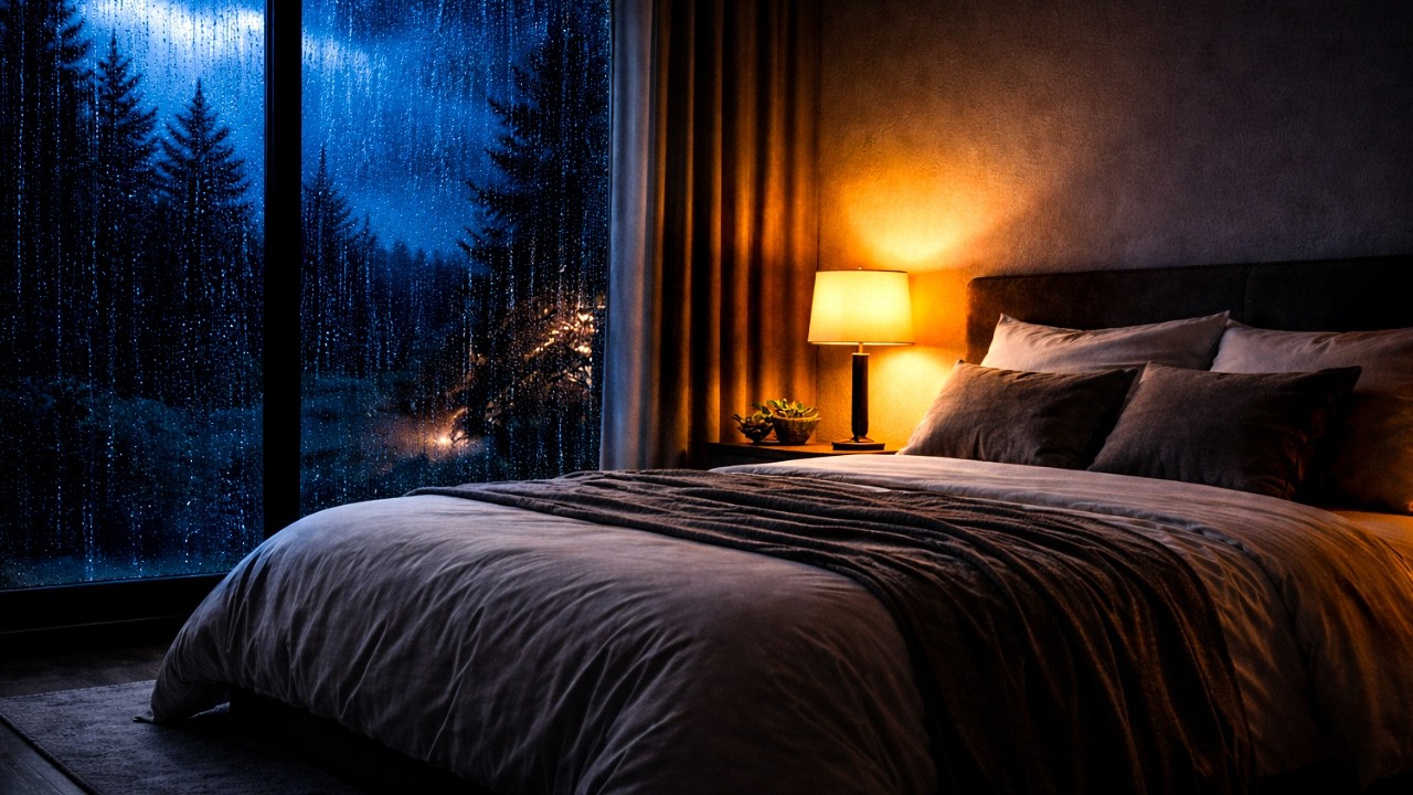 The Storm Got Closer — So I Stayed | Rain Night Ambience