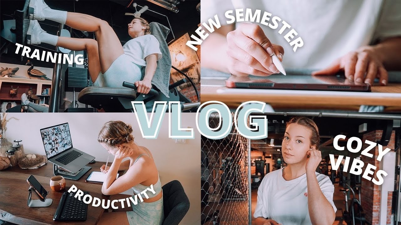 Aesthetic Vlog: Start ins neue Semester, Produktiver Tag, Leg Workout, Rezepte (inspirierend!)