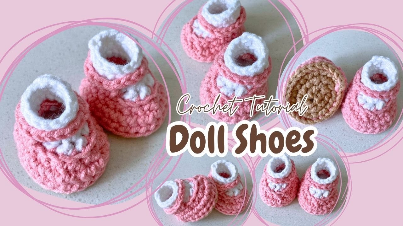 Crochet Doll Shoes Tutorial | Cute Baby Boots with Straps (Beginner Friendly)