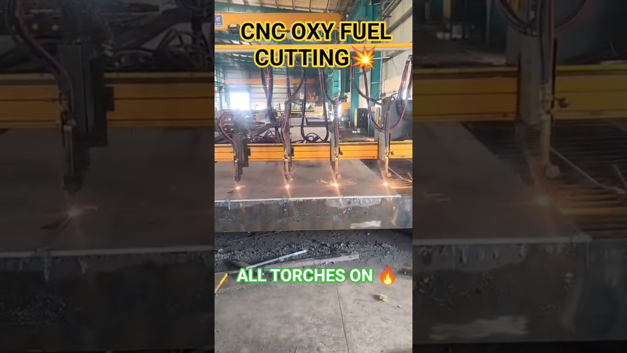 All Torches ON 🔥 | CNC Oxy Fuel Cutting | Heavy Machine Work 