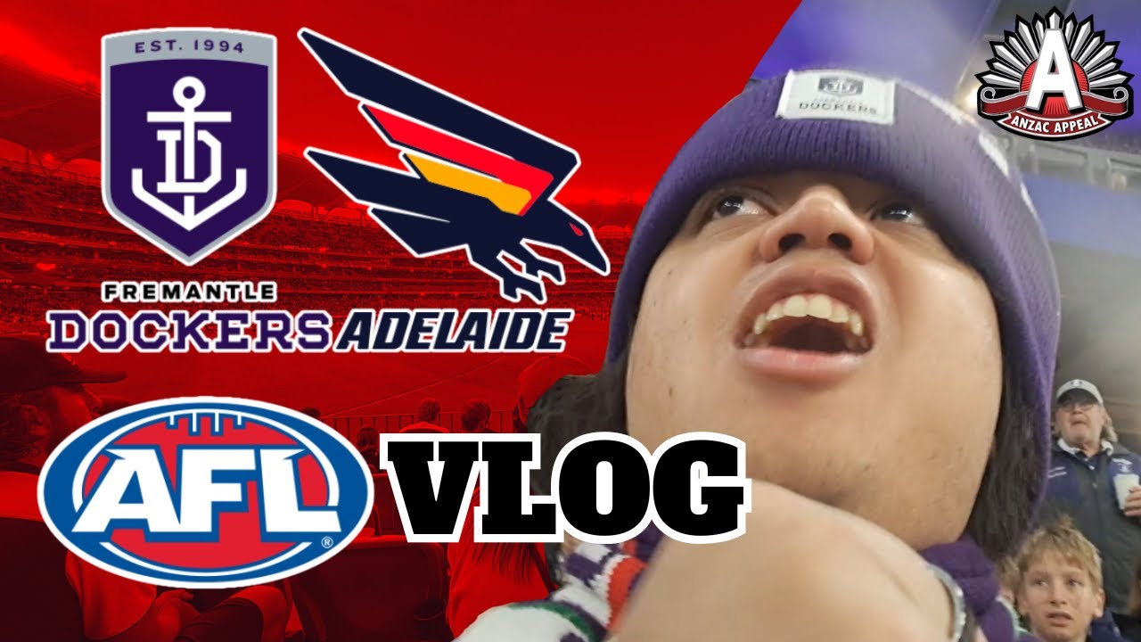 Dockers Win on ANZAC Day!! | AFL Vlog | Fremantle v Adelaide | Round 7, 2025