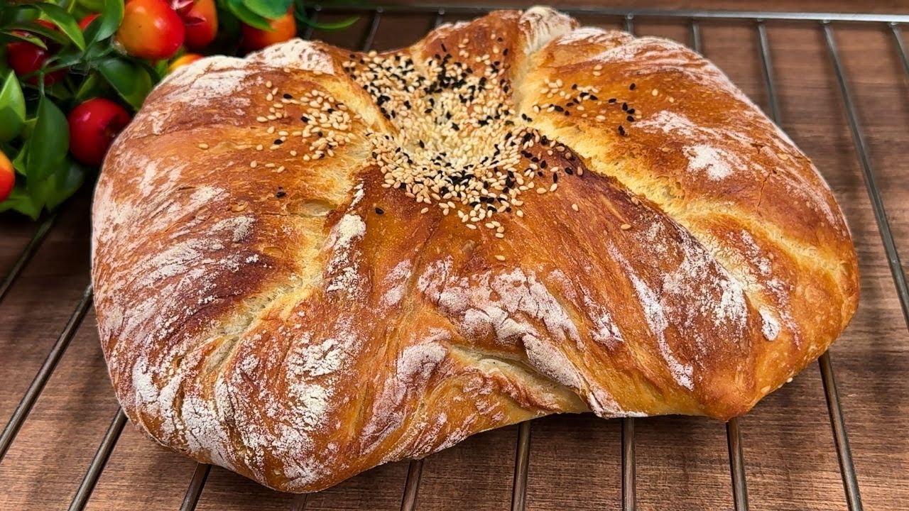 Самый простой хлеб 🥖 Без замеса! 3 шага: смешать, отдохнуть, выпекать ✨