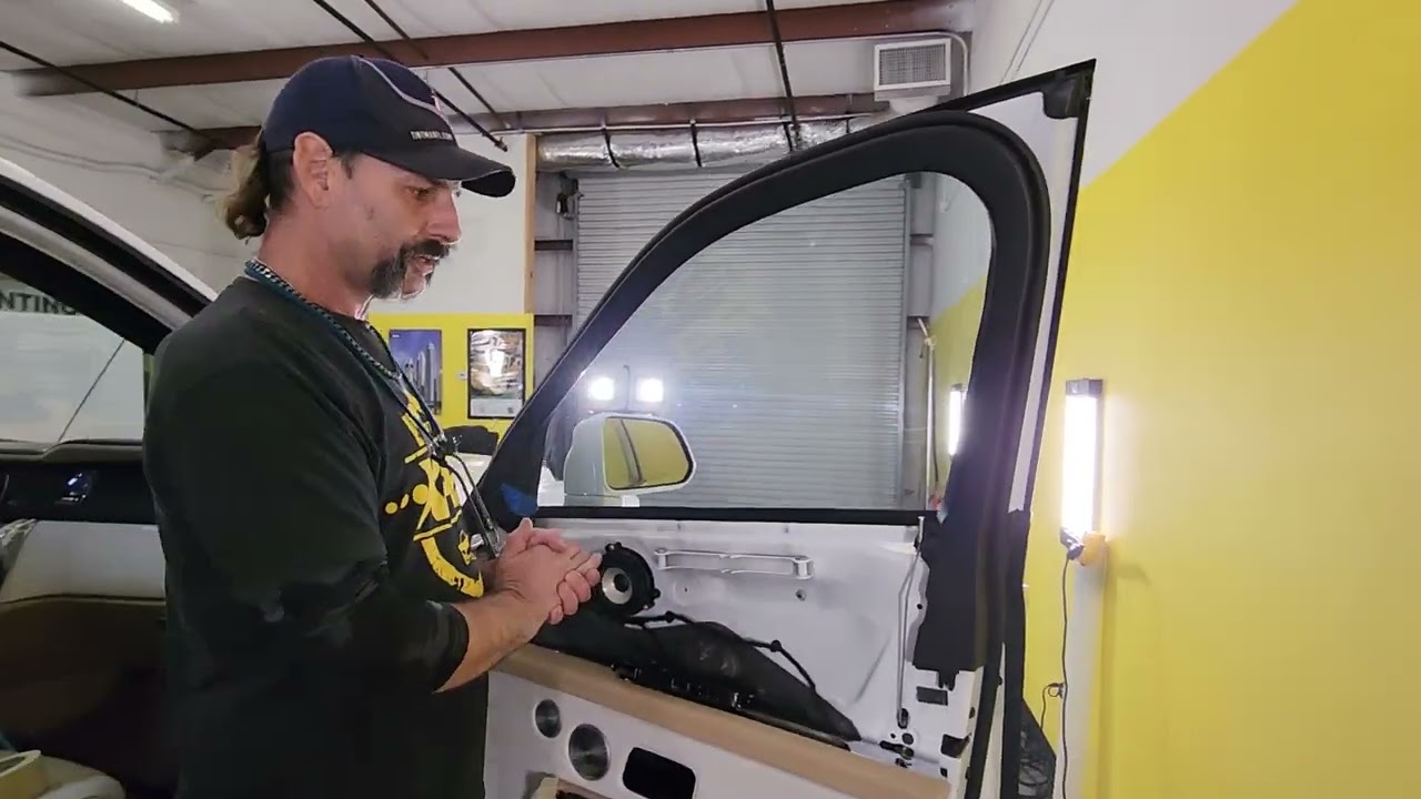 How to remove the door panels on a Rolls-Royce Cullinan to properly Tint the Windows at Tint Man FL.