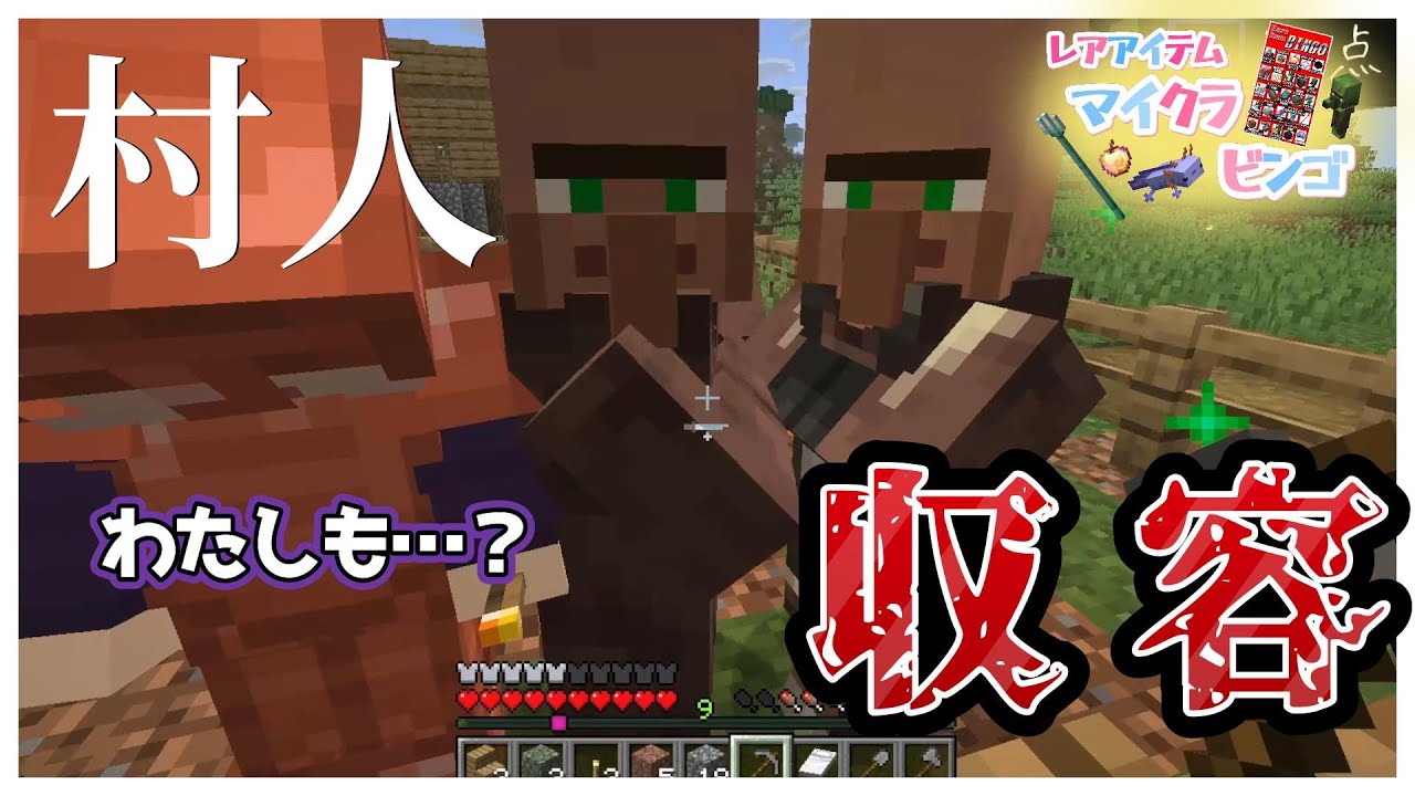 【マイクラビンゴ】村人を完全に収容します。 #9 #マイクラ #マインクラフト #minecraft #サバイバル
