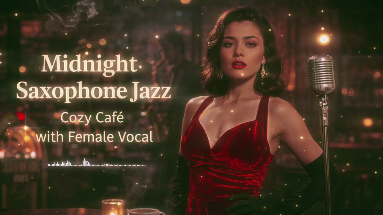 Midnight Saxophone Jazz – Cozy Café with Female Vo