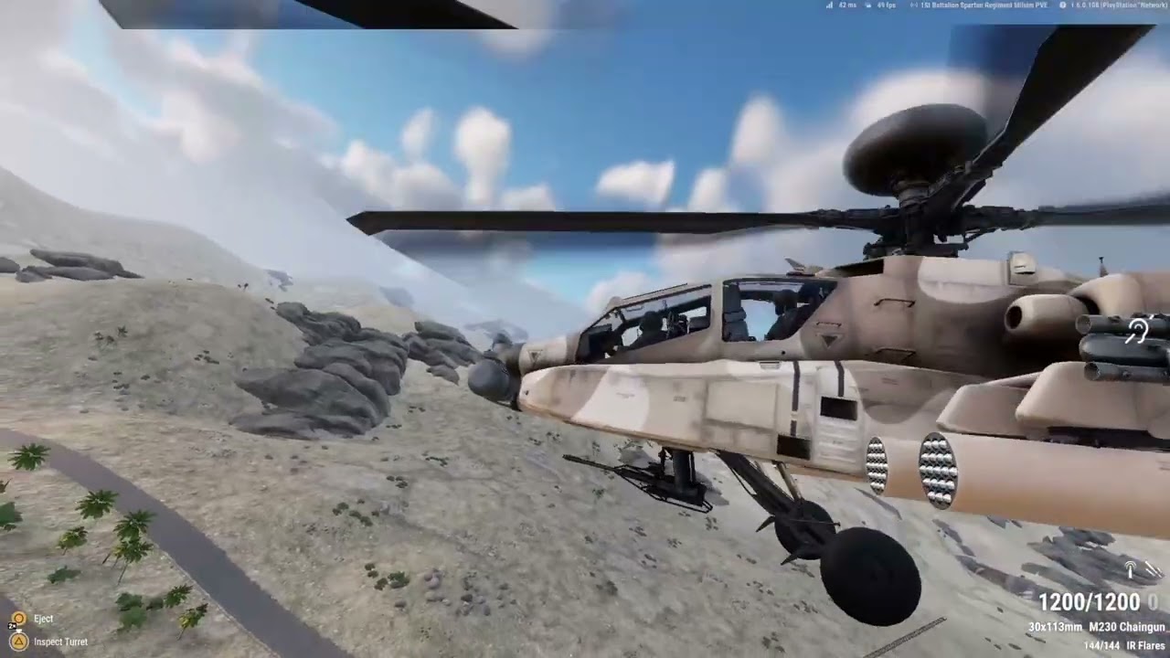 AH-64 Apache Maintained security over allied forces: Arma Reforger