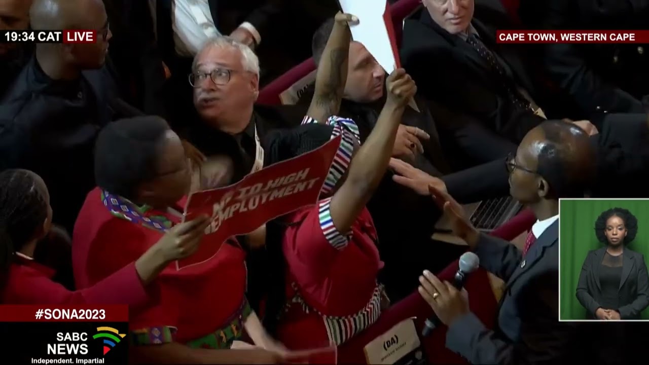 SONA 2023 I Chaos as EFF vs security during their expulsion