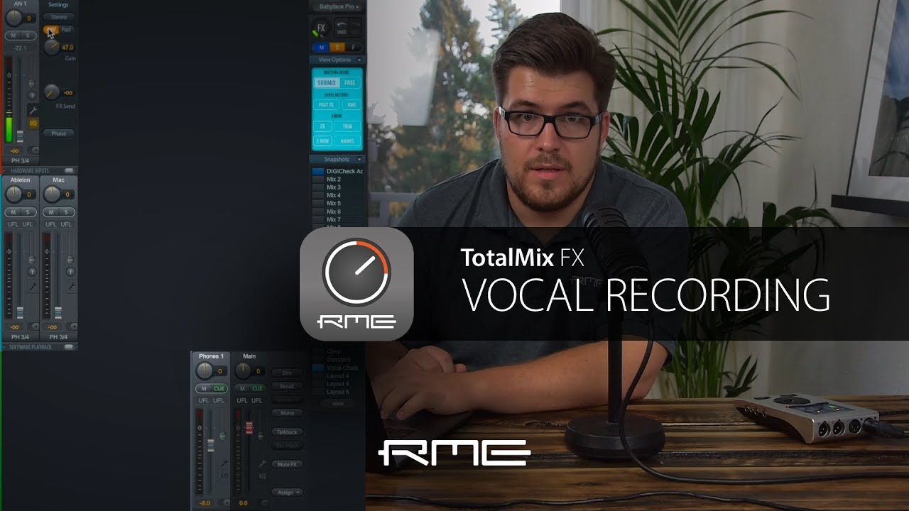 TotalMix FX для начинающих — запись вокала с помощью аудиоинтерфейсов RME.