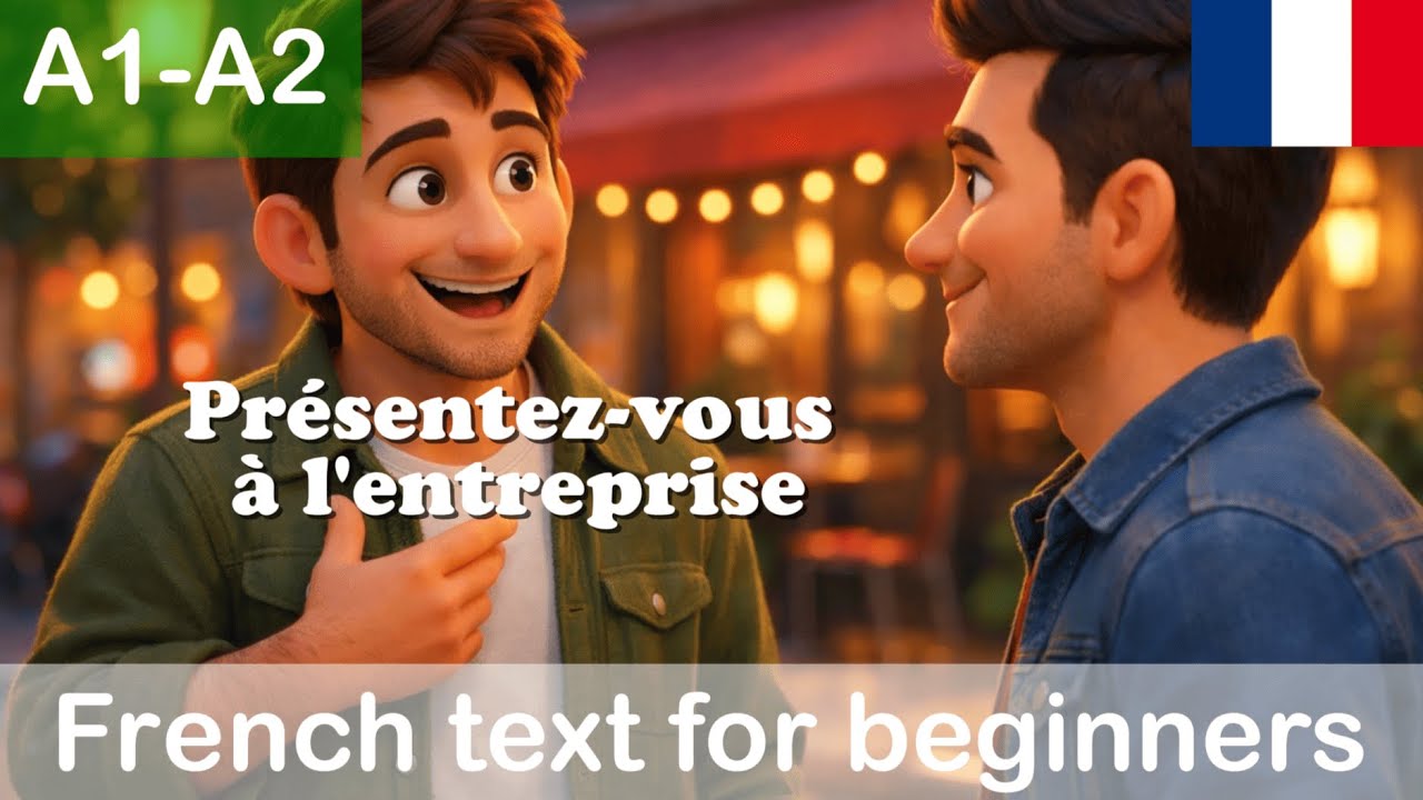 How to Introduce Yourself in French | A1 French Listening Practice: Présentez-vous à l'entreprise