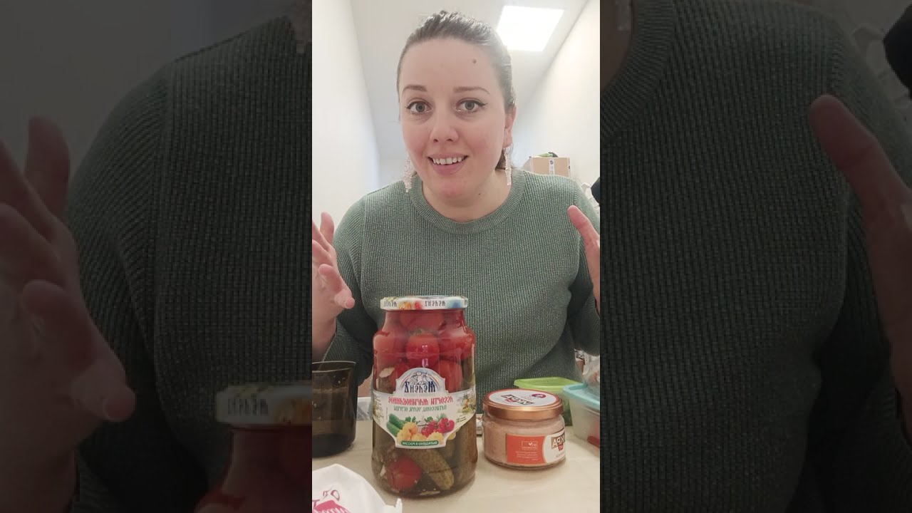 Моя поляна на работе🤭Жареная картошечка, маринованные черри, патиссоны, корнишоны 😋#мукбанг#mukbang#
