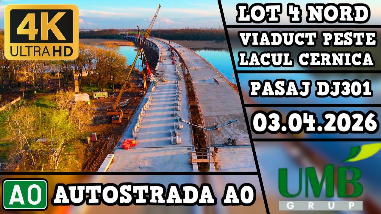 Autostrada A0 | Lot 4 Nord | Viaduct peste lacul Cernica | Pasaj DJ301 | 03.04.2026 |UMB