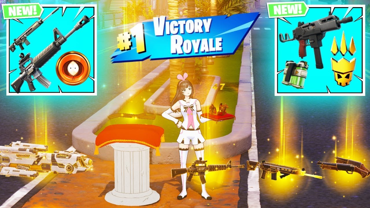 KIZUNAAI vs ALL MYTHIC WEAPONS ( FORTNITE CHAPTER 7 SEASON 1)