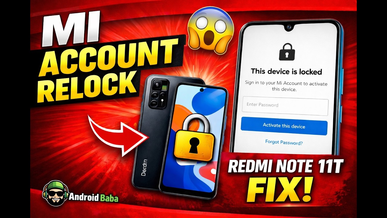 Redmi Note 11T MI Account Lock Fix | Anti Relock Problem Solution (2026)