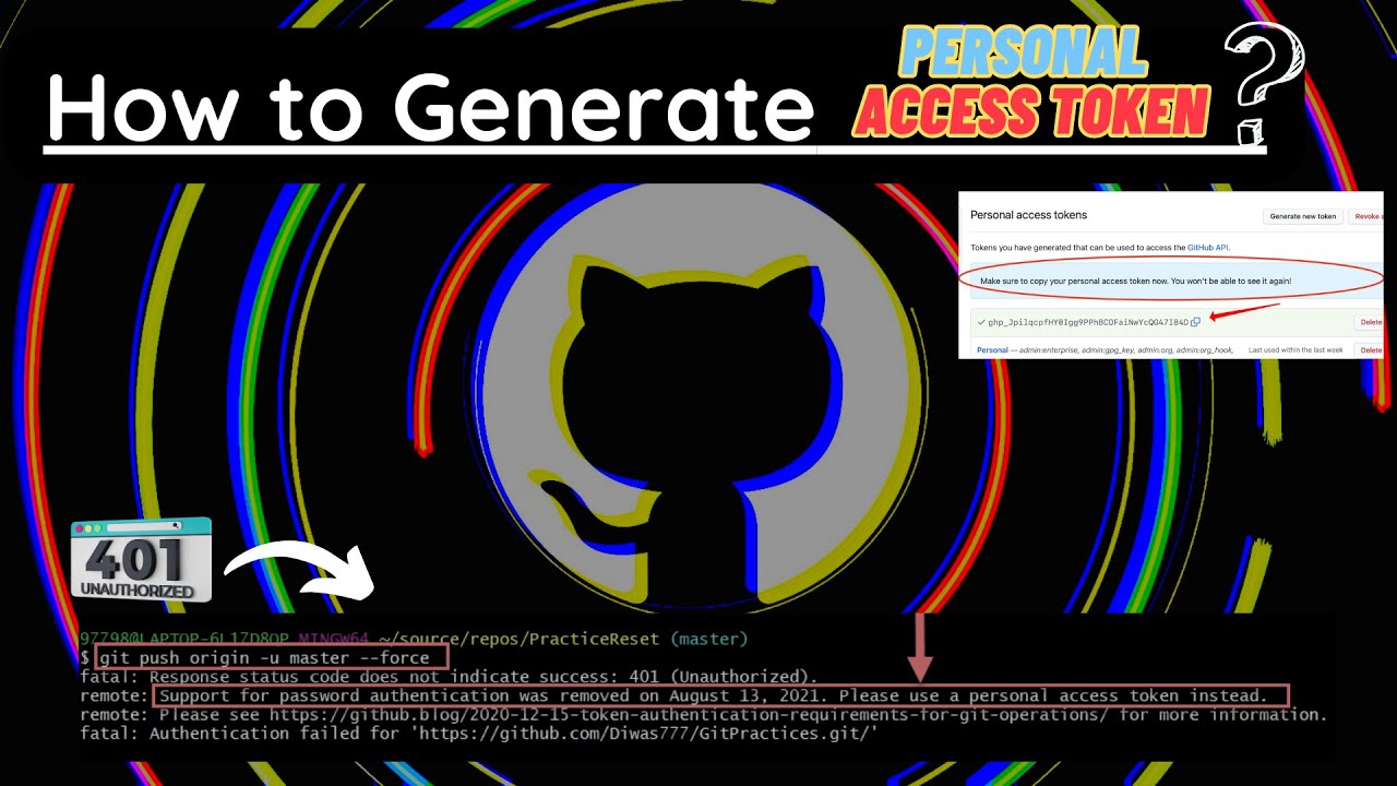 Github Tutorial: Generate Personal Access token to Clone and Push Private Repository