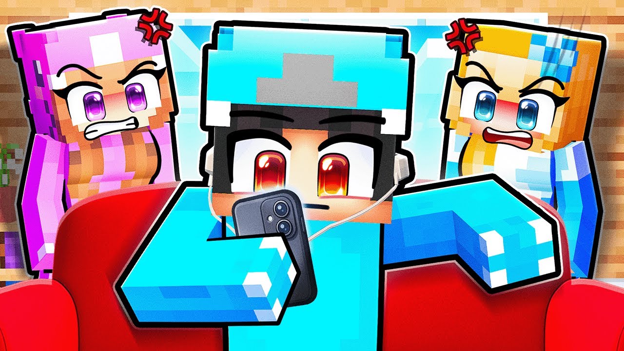 Ignoring My CRUSH for 24 HOURS in Minecraft!