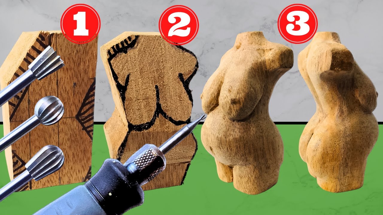 ВЫРЕЗАЙТЕ тело беременной ЖЕНЩИНЫ из дерева с помощью DREMEL и бесплатно загружаемого шаблона