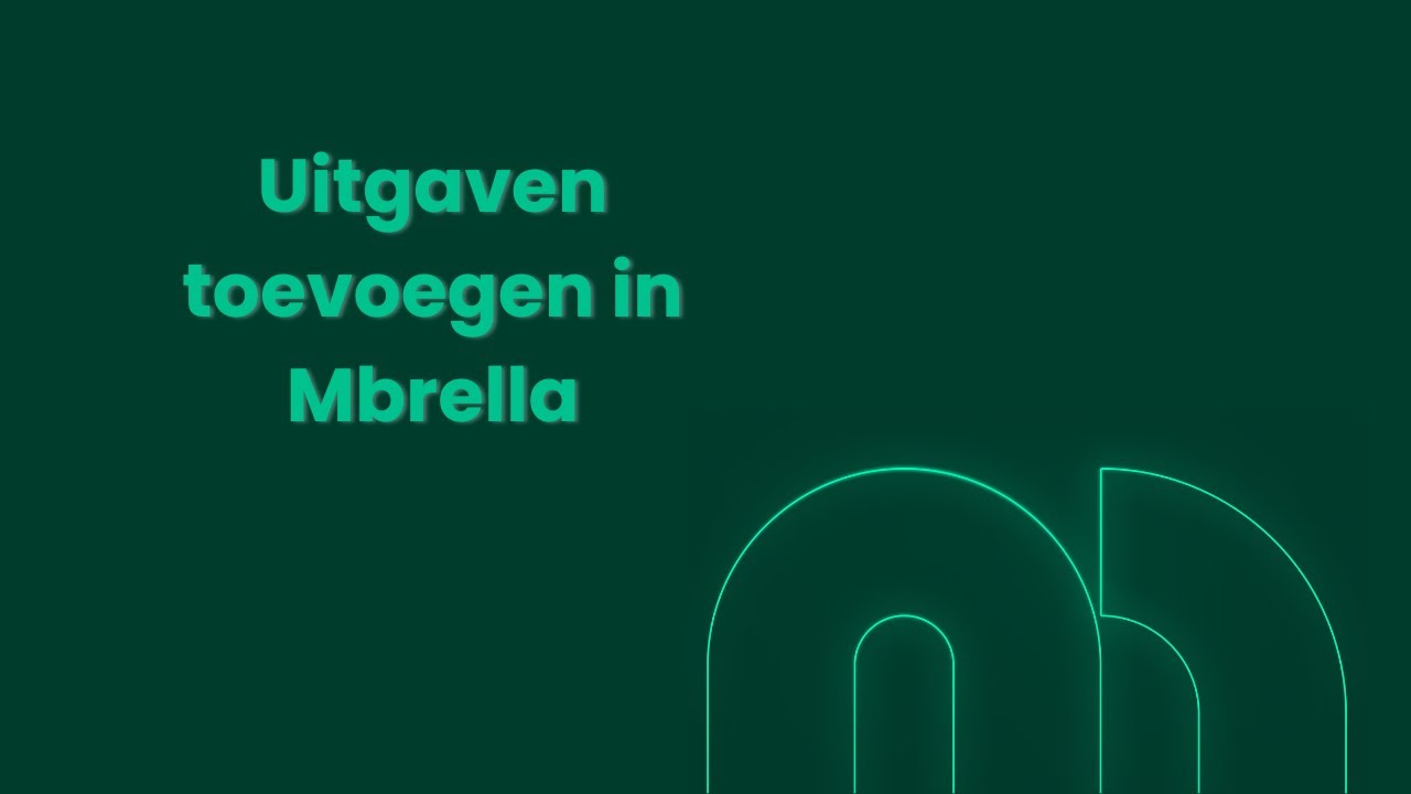 Een eenmalige uitgave toevoegen in Mbrella