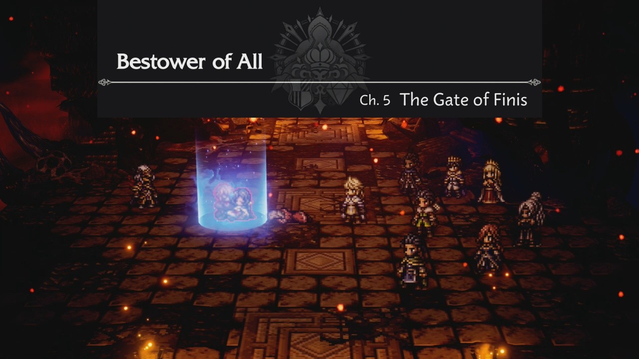 Octopath Traveler 0 playthrough Part 88 Bestower of All CH.5 Boss Cursed Commander Tytos