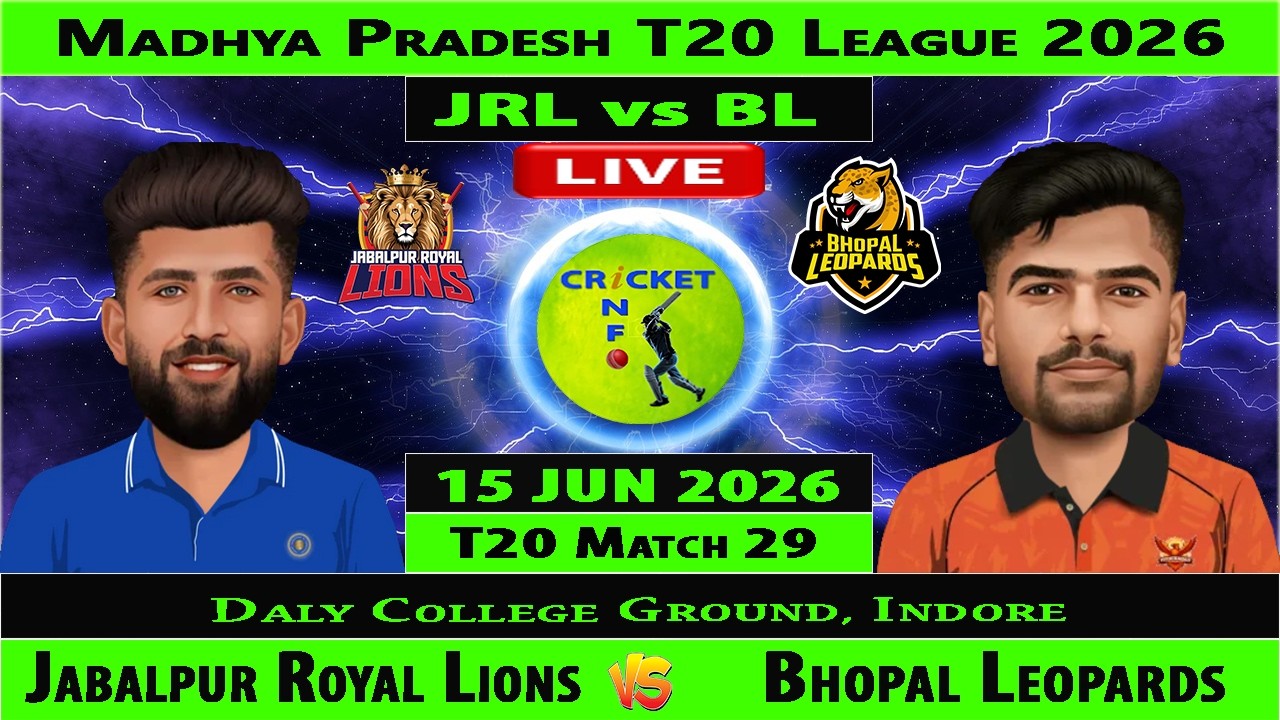Jabalpur Royal Lions vs Bhopal Leopards | BL vs JRL | 29th T20 Match of Madhya Pradesh League 2026