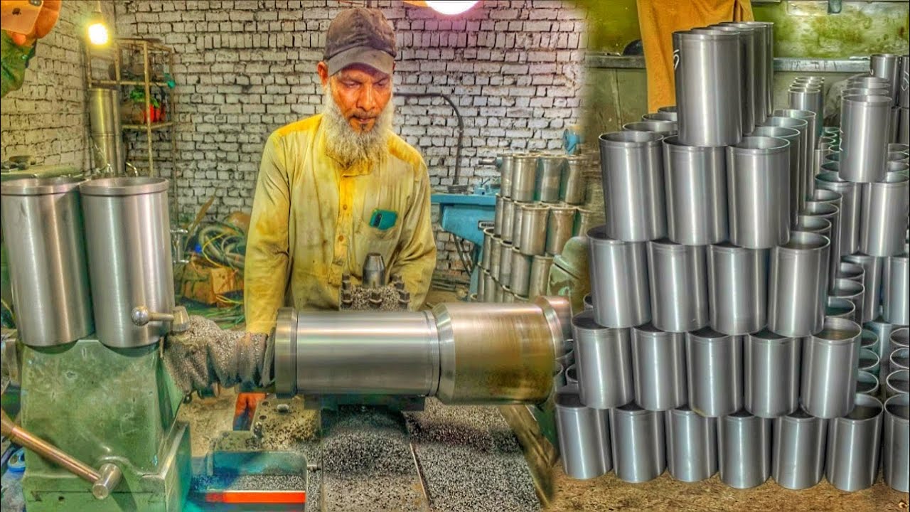 Hardworking Old Man Production Of Engine Block Cylinder Sleeves - Cylinder Liners |