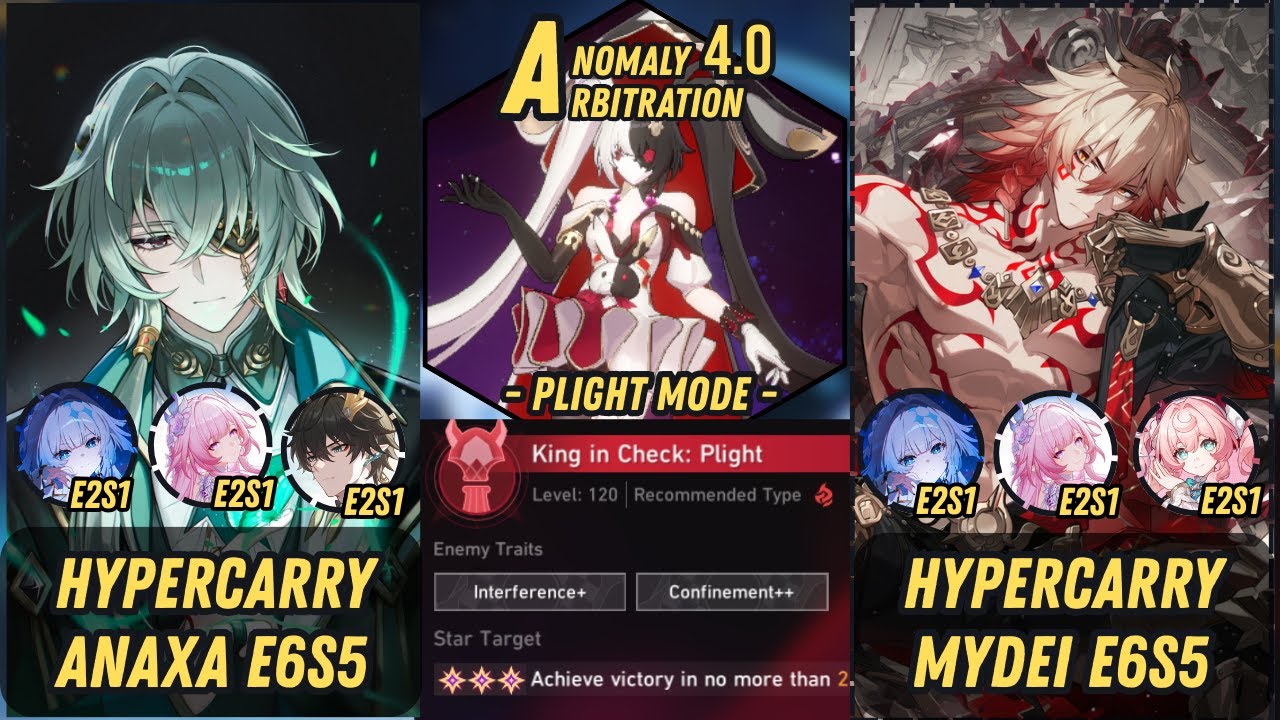 V2 | Hypercarry Anaxa E6S5 x Hypercarry Mydei E6S5 | New Anomaly Arbitration 4.0 #sparxie #yaoguang