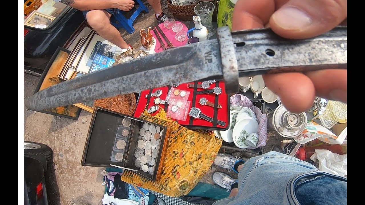 Pchli targ giełda staroci w Lęborku część 1  16-7-2023 rok -   Perkun Bagnet WP   .