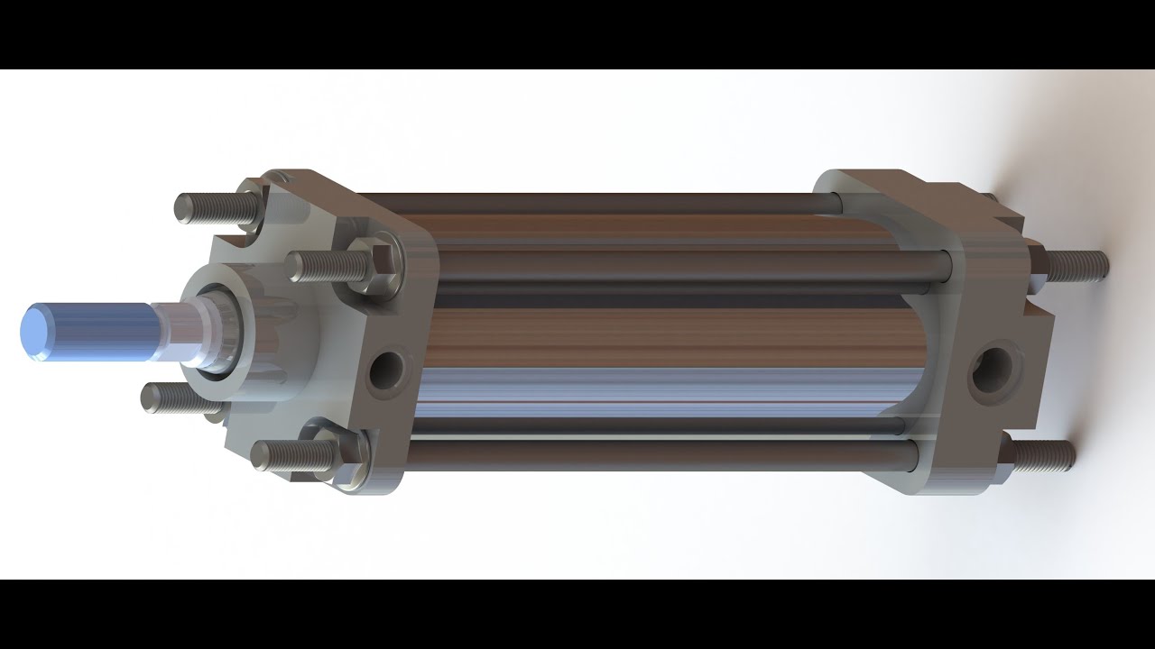 Pneumatic Cylinder | Solidworks Parts & Assembly modeling