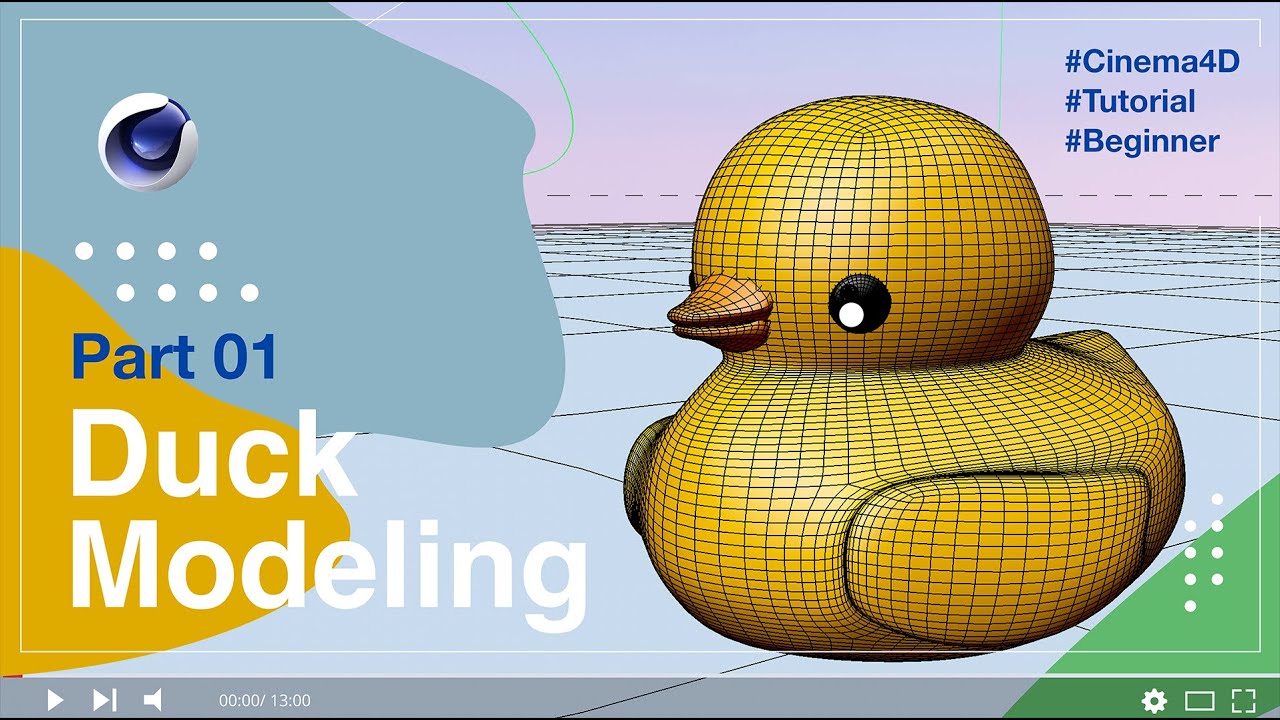 [Eng&Kor Sub] Duck Modeling - Cinama4D Basic 러버덕 모델링 / 시네마4D 모델링 기초
