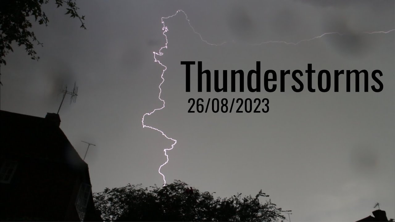 Eerie Thunderstorm in London, UK - 26/08/2023