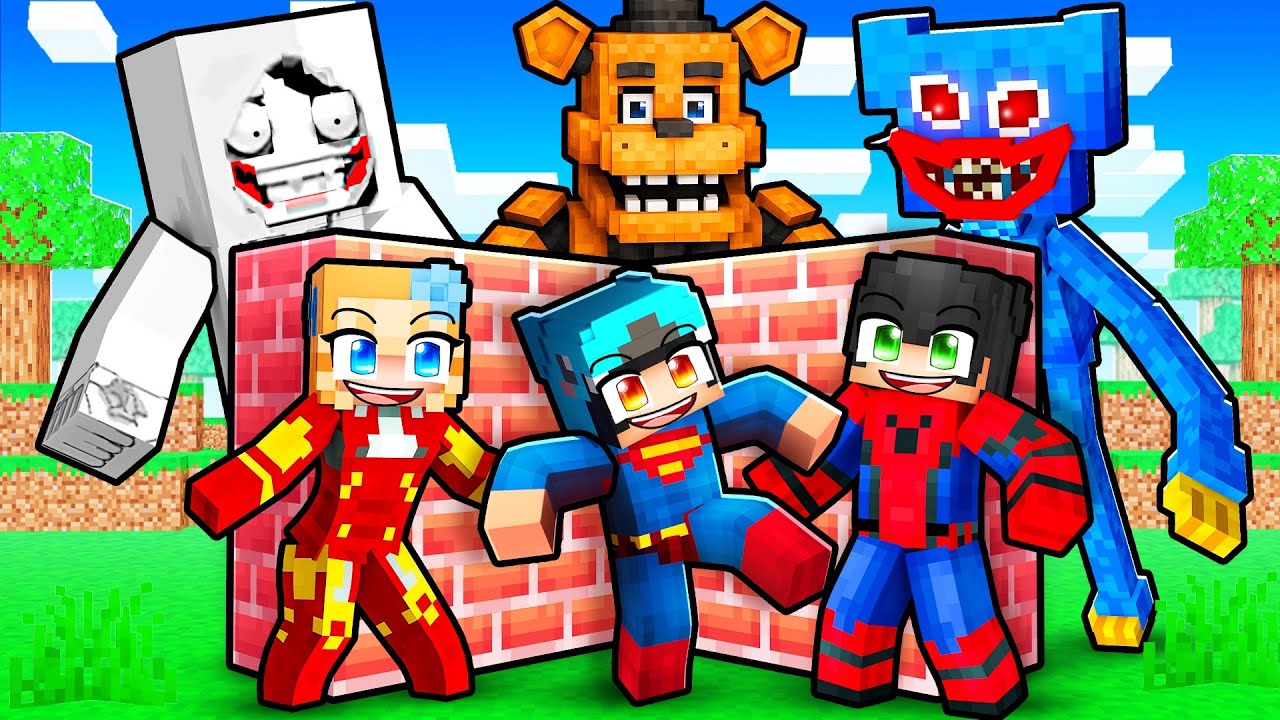 I CHEATED Using SUPERHEROES In A Build To Survive CHALLENGE With Crazy Fan Girl!