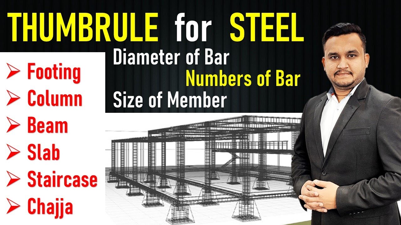 Important Thumb Rule used in Constructions | How to Calculate Steel by Thumb Rule slab, beam, column