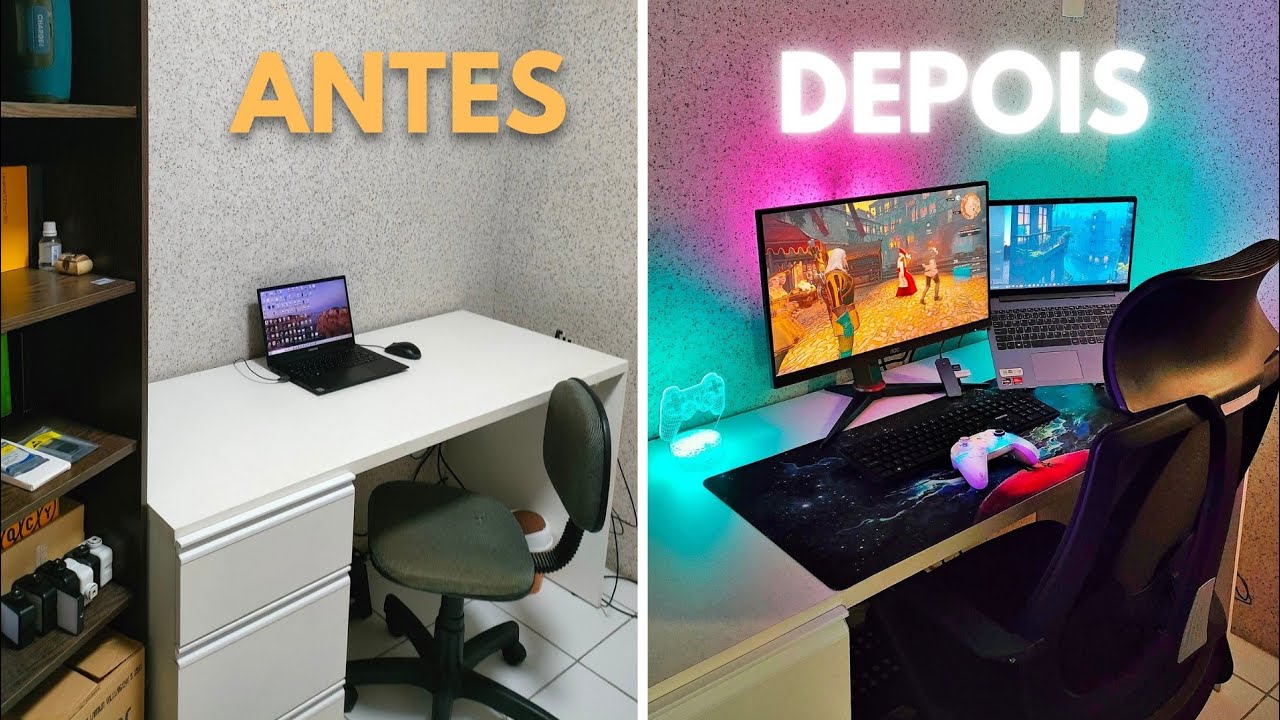 Transformei meu Setup Gamer humilde em 2025 (Outro patamar)