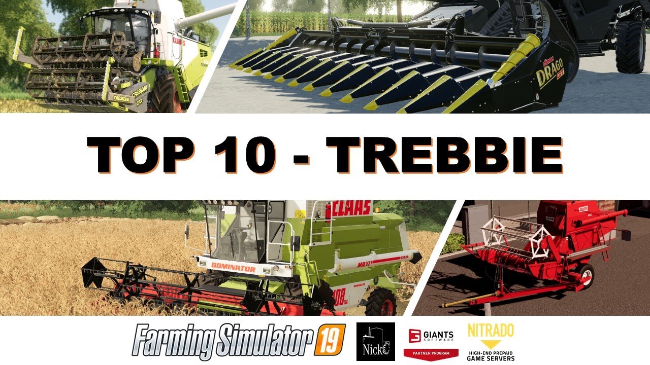 TOP 10 ✔️ BEST MOD FARMING SIMULATOR 19 ✅ TREBBIE (Harvesters) #nicko87