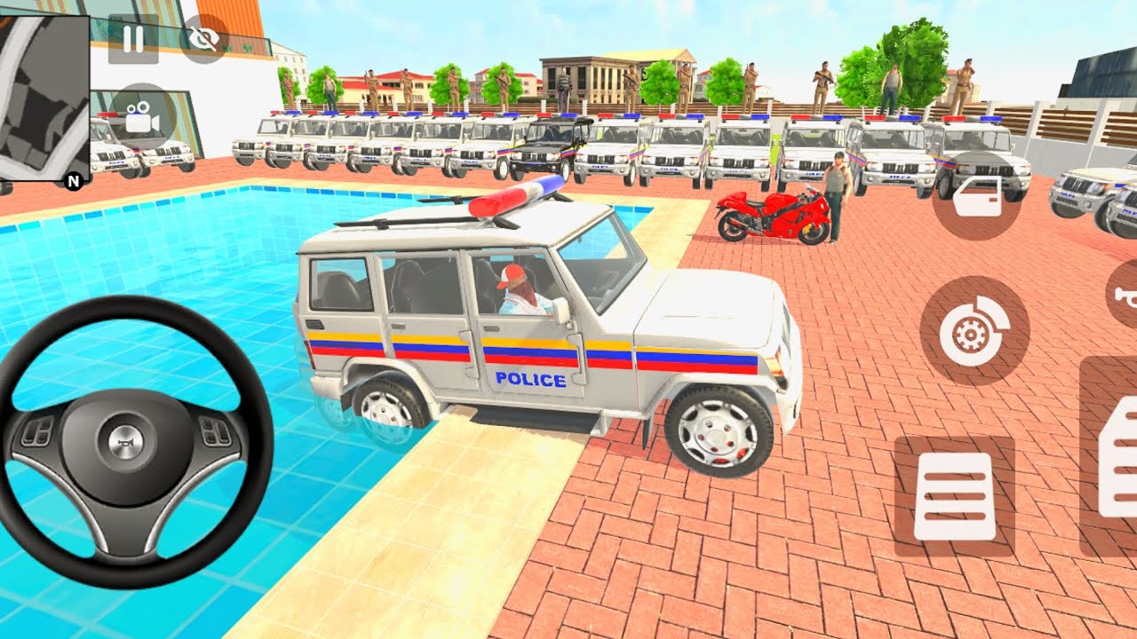 🚀Car bike Game: Franklin Order In 😱Indian White 🤍 Police Car And Lion🦁drives in A Police SUV Game🥳 