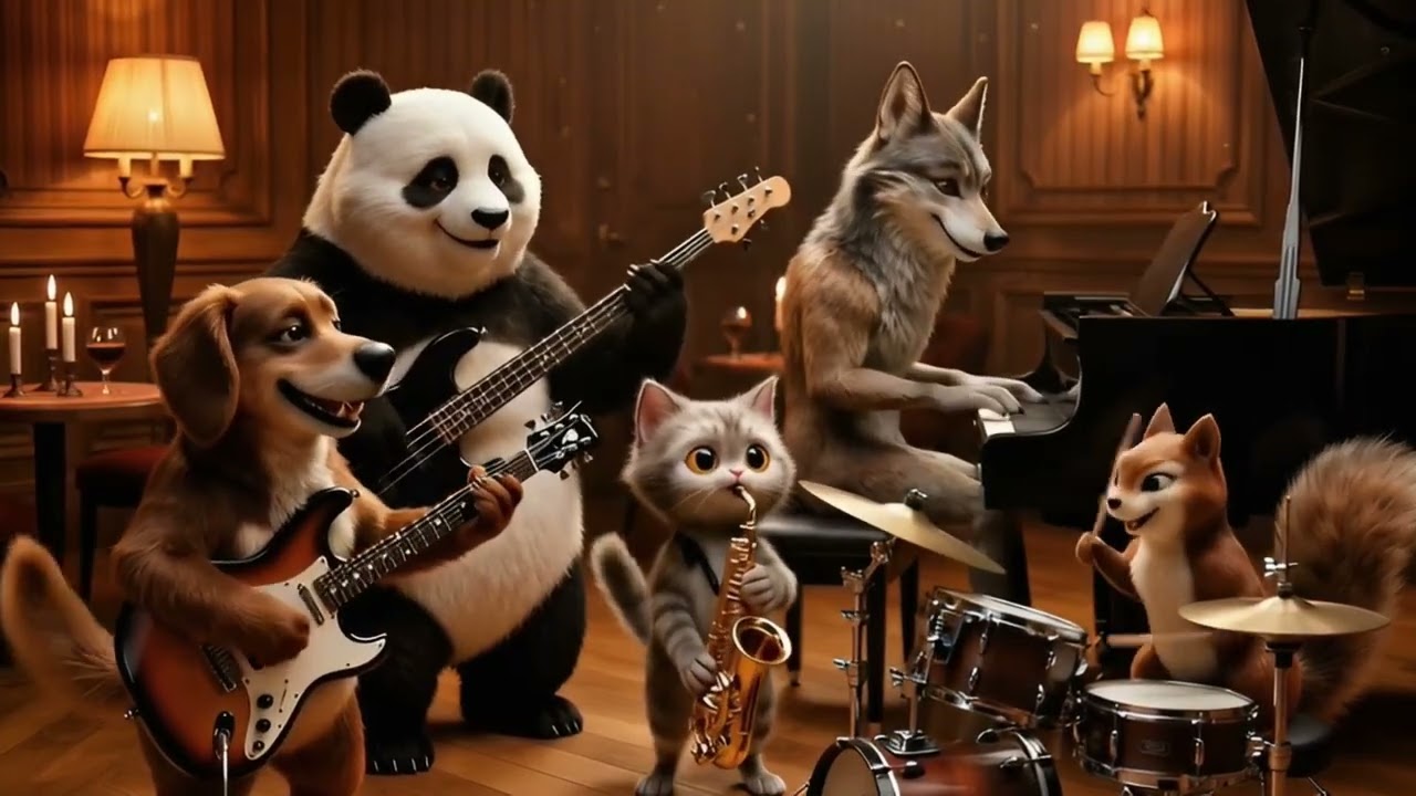 Midnight Jazz Friends — Cozy Animal Jazz Session (3 Hours)