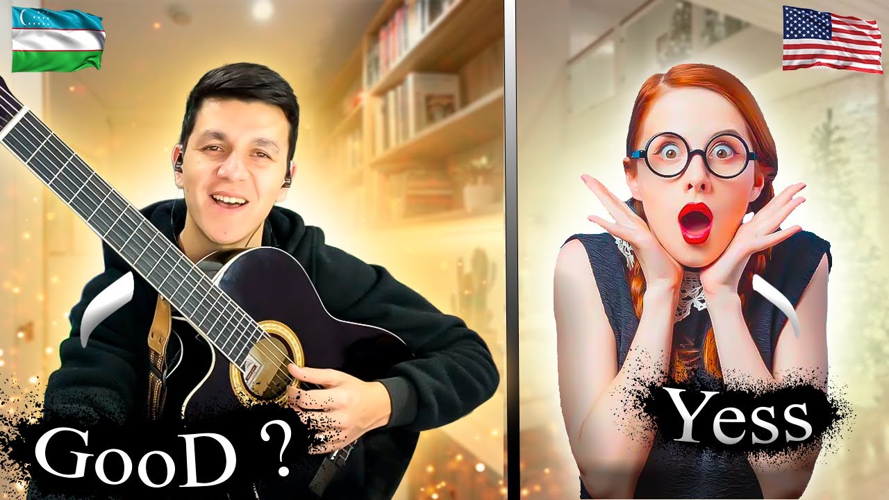 Таджик из Узбекистана 🎸 | Классическая гитара в чат-рулетке,