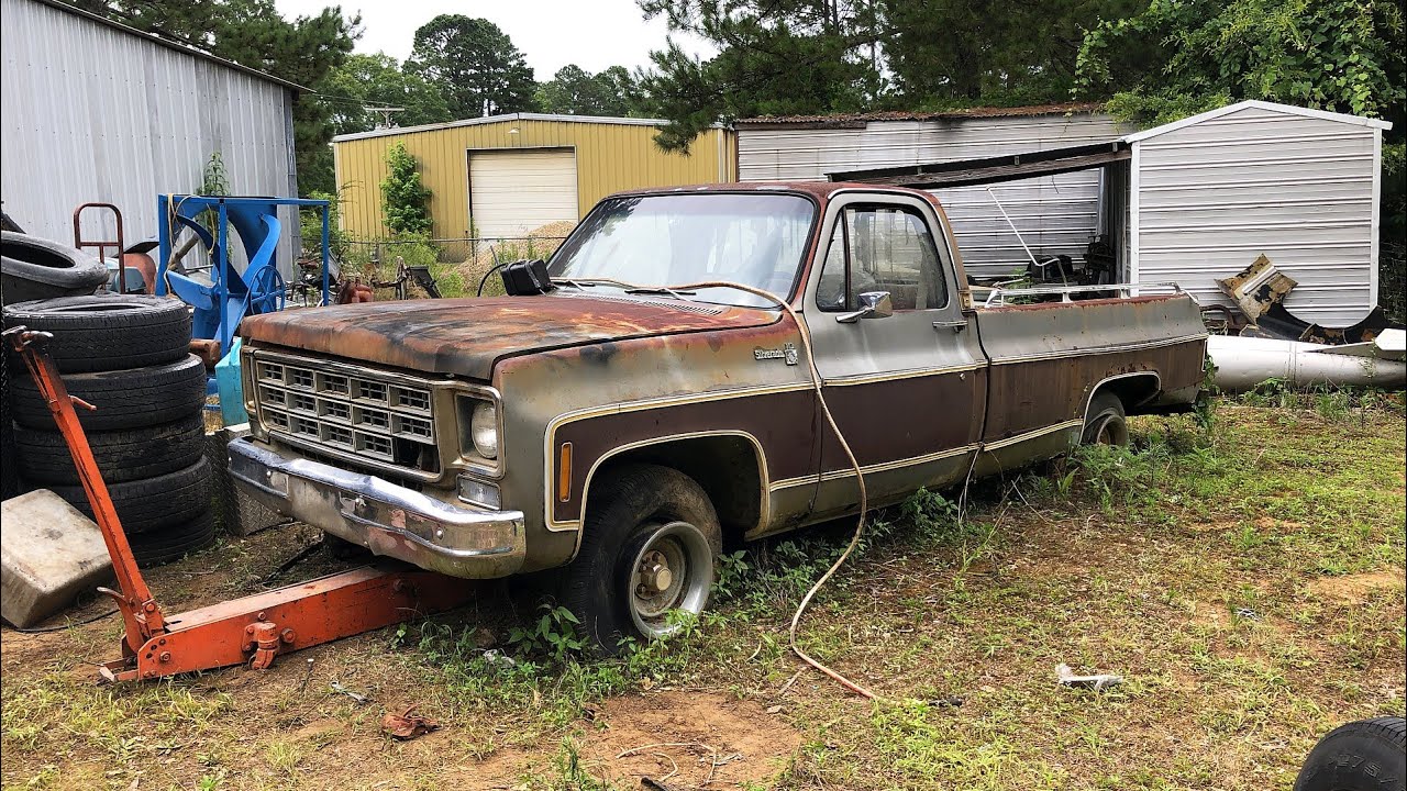 Пытаюсь вернуть к жизни забытый Chevrolet C10 1977 года выпуска после 20 лет забвения. Заведется ...