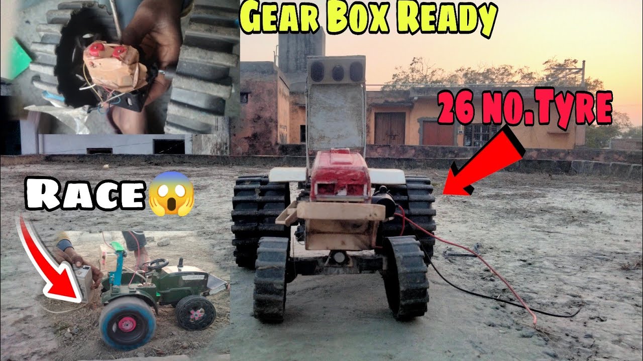 Homemade Mini Tractor Race Challenge – Gear Box Full Ready!
