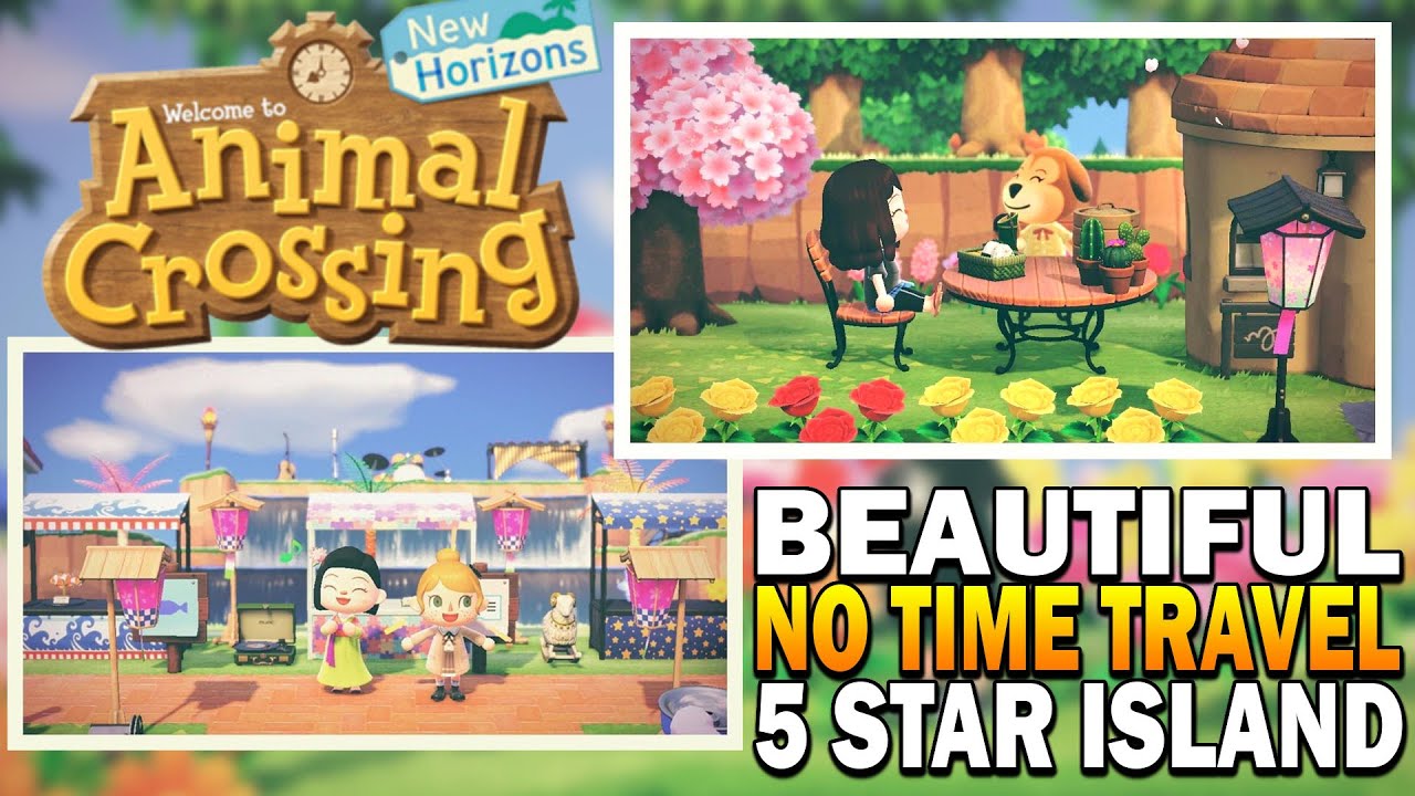 Beautiful 5 Star Island With No Time Travel! Animal Crossing New Horizons Island Tour