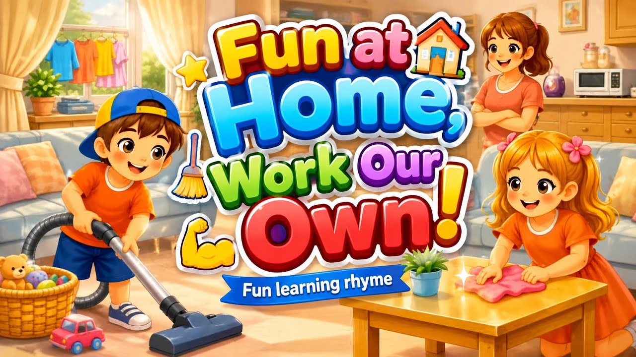 Fun at Home, Work Our Own! 🏠💪/ Fun learning rhyme.