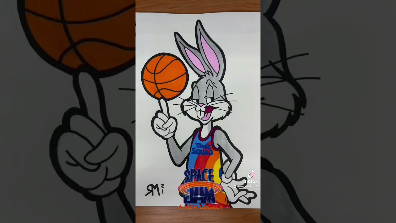 Space Jam A New Legacy Bugs Bunny Drawing YouTube #Shorts | RM Designs15