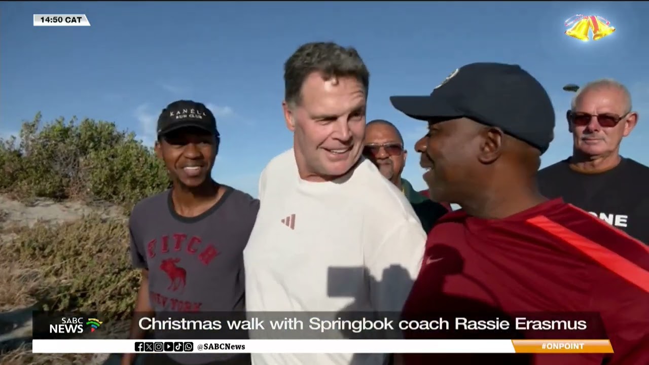 Chistmas walk with Springboks coach Rassie Erasmus